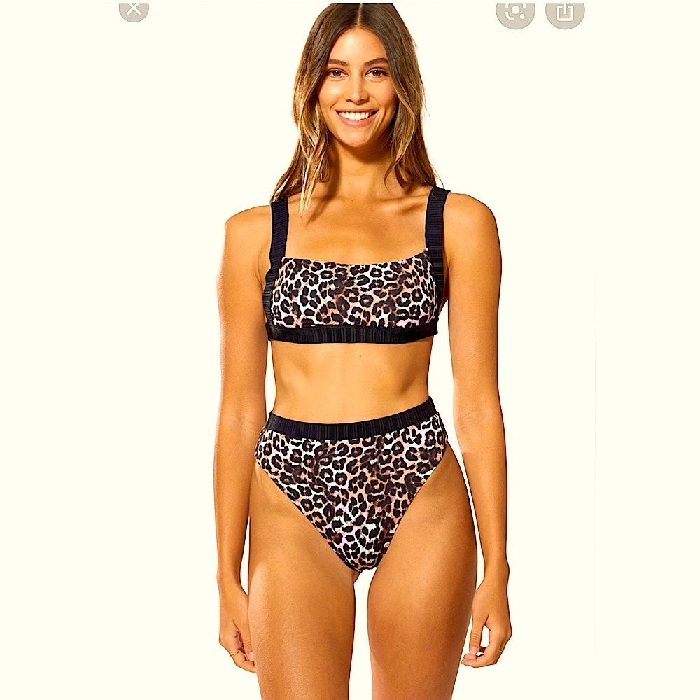 NWT’s Dolce Vita high rise bright animal print cheeky bikini